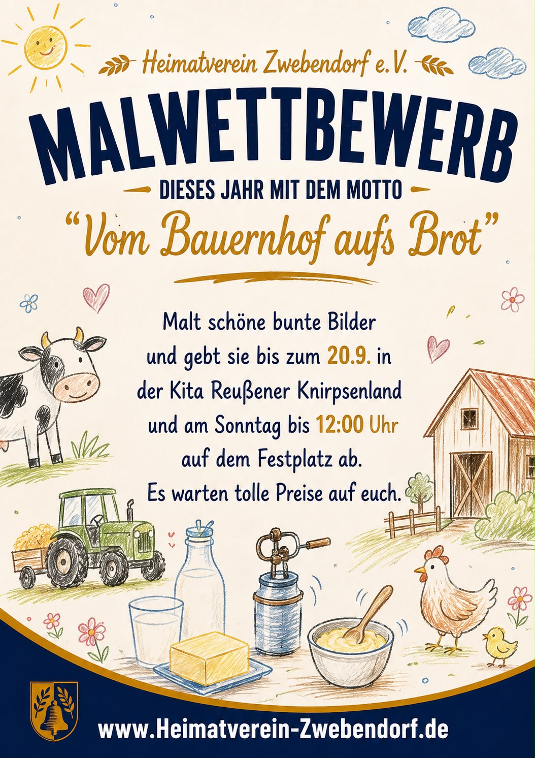 Malwettbewerb zum Erntedankfest Zwebendorf 2026